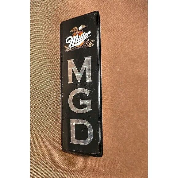 Vintage Miller‎ MGD Genuine Draft Beer Tap Handle Keg Tapper 5 Inches 3 Sided - Picture 1 of 5